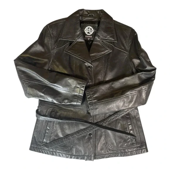 Vintage Maxima Wilsons Leather Jacket Black Size Large - Picture 2 of 6